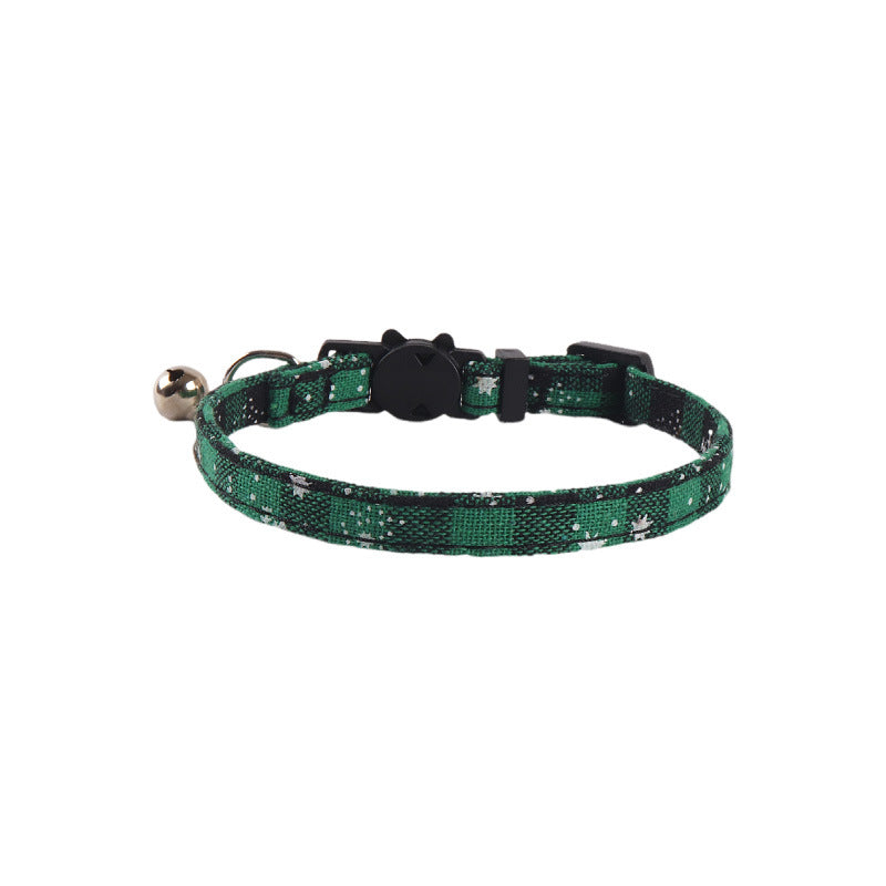 Halloween Christmas Holiday Fake Collar Belt Buckle Pet Cat Collar