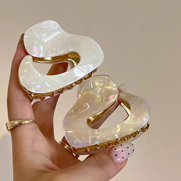 Acetate O Shape Alloy Hair Claw Updo Grab Clip Hair Accessories Wholesale