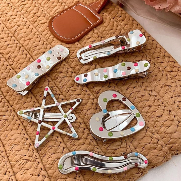 Polka Dot Alloy Duckbill Clip Bangs Hair Clip Hair Accessories Wholesale