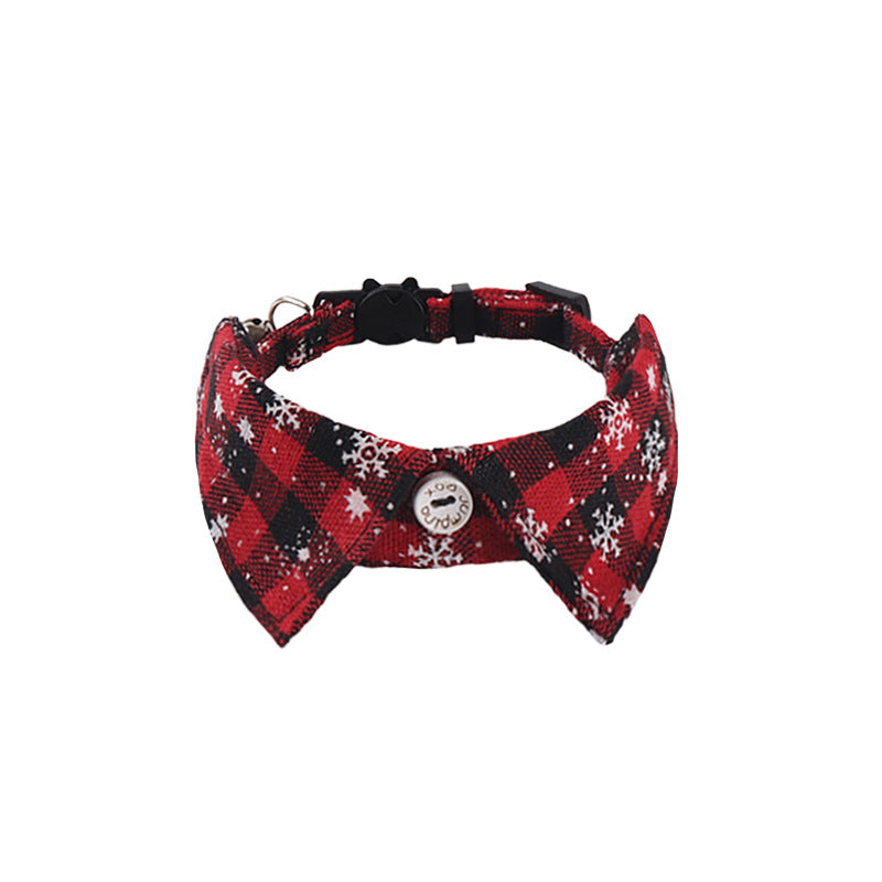 Halloween Christmas Holiday Fake Collar Belt Buckle Pet Cat Collar