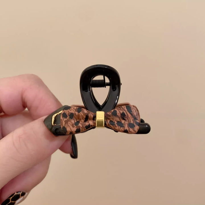Cute Leopard Print Bow Resin Tie Hair Clip Hair Accessories Wholesale
