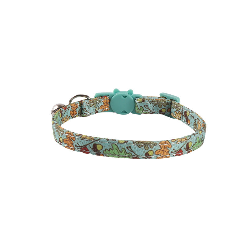 Halloween Christmas Holiday Fake Collar Belt Buckle Pet Cat Collar