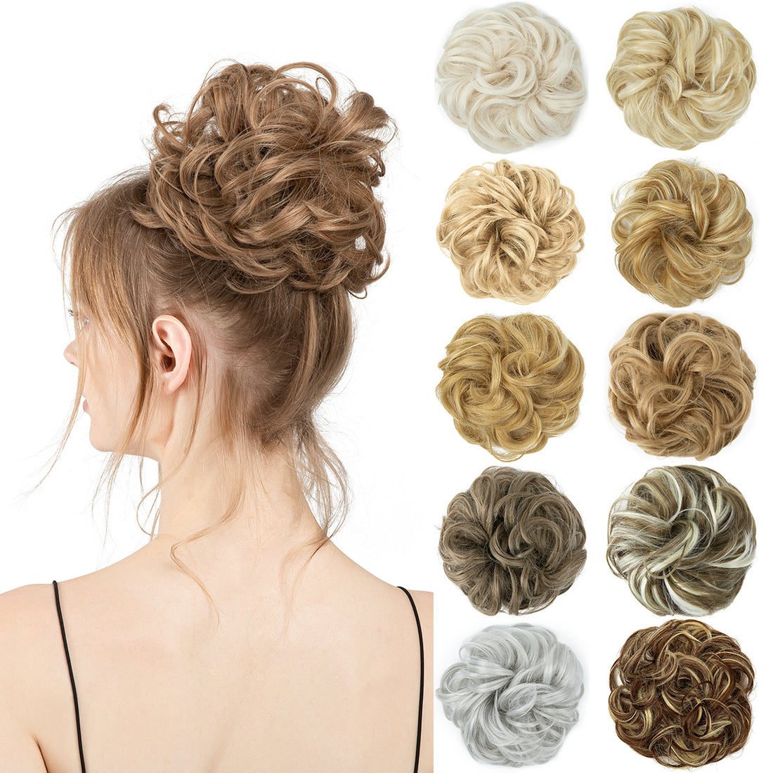 Invisible Fluffy Hair Ball Bun Long Beard Wigs Hair Extensions Wholesale