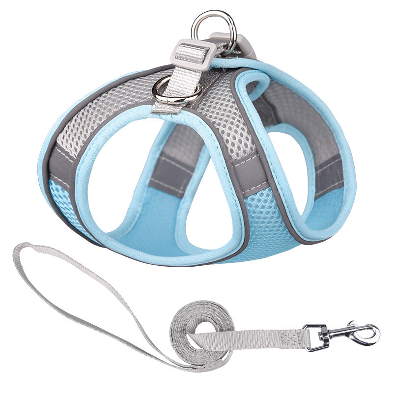 Breathable Mesh Series Reflective Vest Pet Dog Harness Leash Set