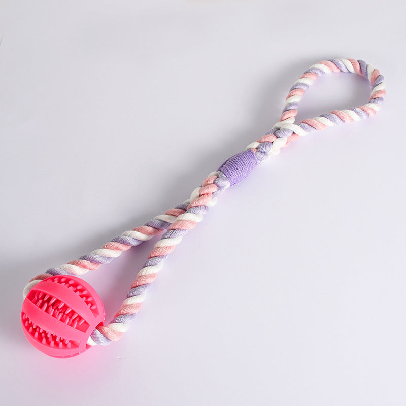 Cleaning Teeth Leaking Food Round Ball Cotton Pet Chew Toy