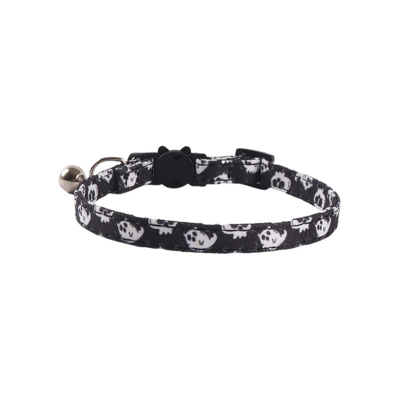 Halloween Christmas Holiday Fake Collar Belt Buckle Pet Cat Collar