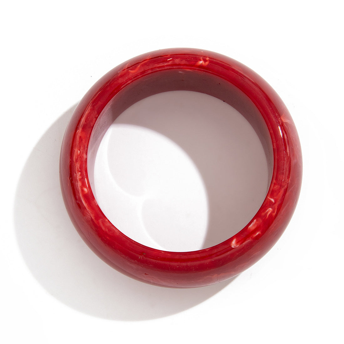 Translucent Glossy Acrylic Thick Round Bangle Bracelet Jewelry