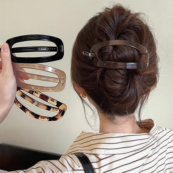 Glossy Resin Oval Twist Clip Updo Hair Clip Hair Accessories Wholesale