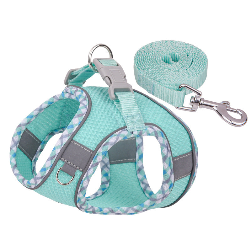 Breathable Mesh Series Reflective Vest Pet Dog Harness Leash Set