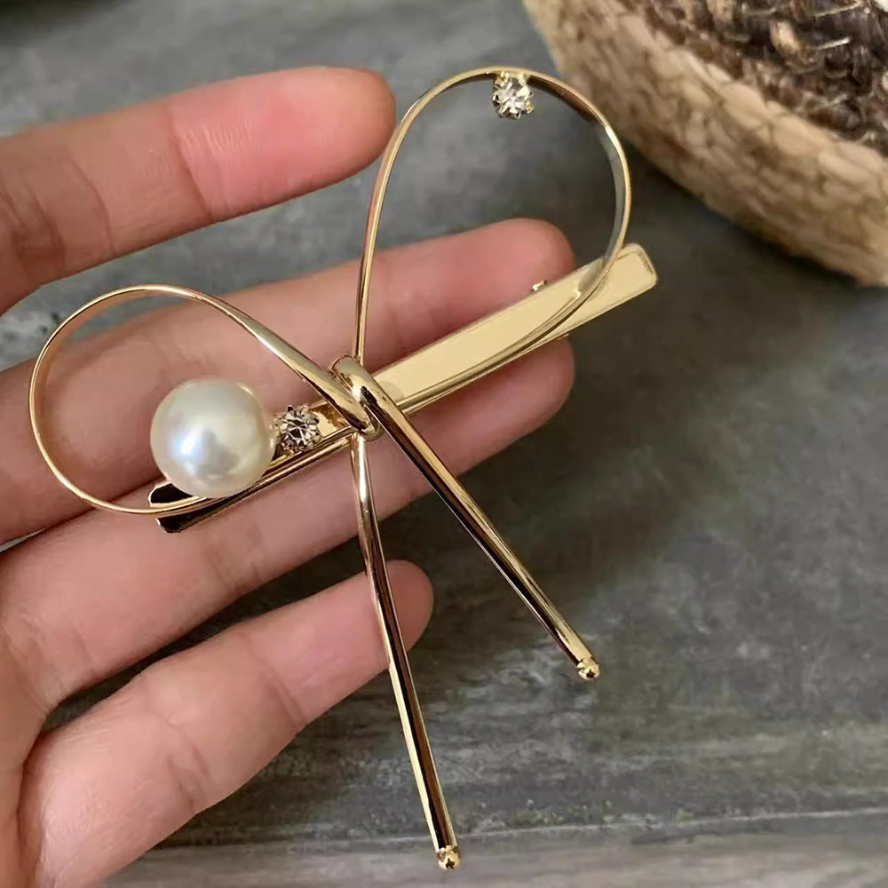 Alloy Wire Wrapped Bow-knot Duckbill Hair Clip Hair Accessories Wholesale
