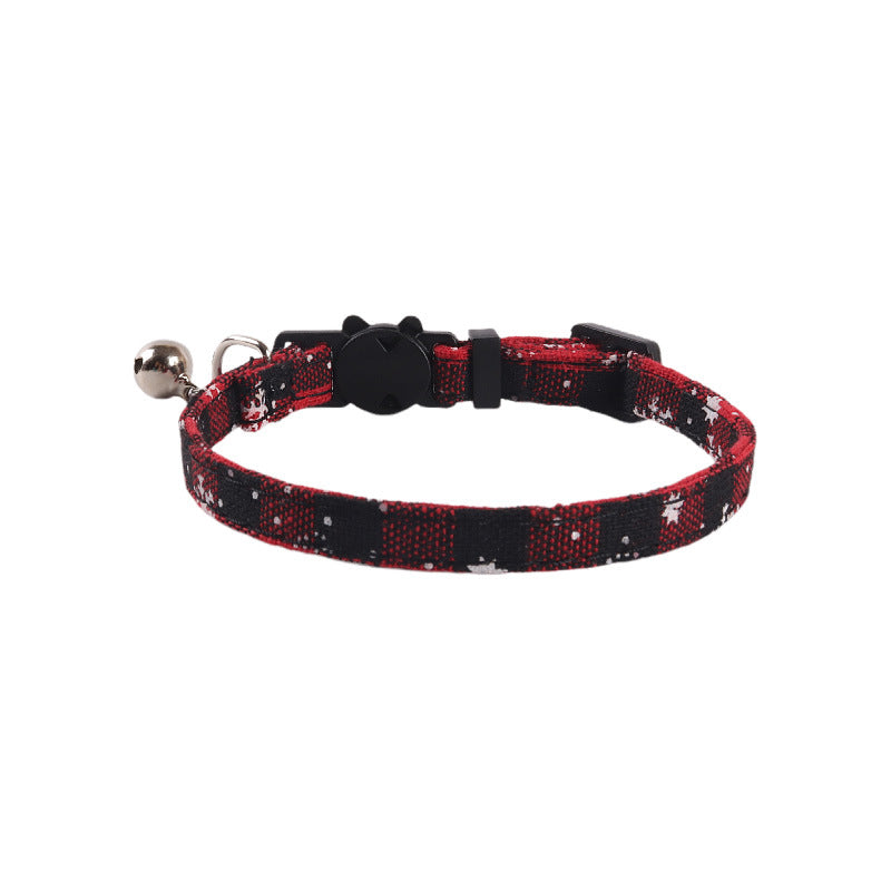 Halloween Christmas Holiday Fake Collar Belt Buckle Pet Cat Collar