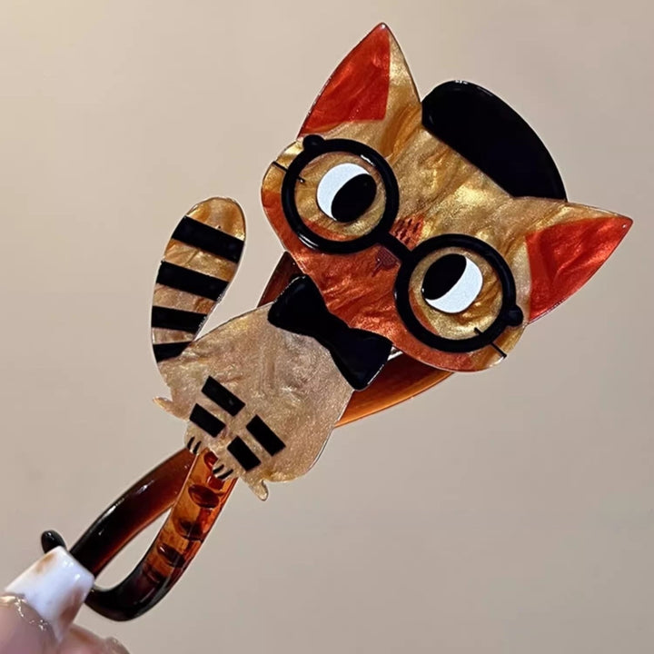 Cute Cartoon Cat Resin Twist Hair Clip New Updo Hair Accessories Wholesale
