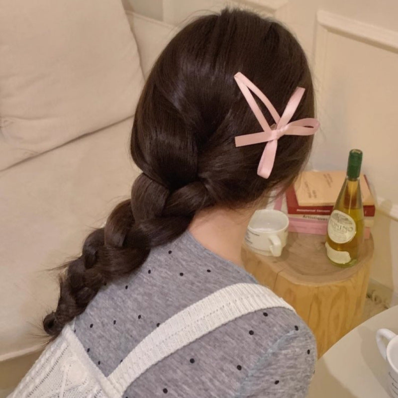 Fashion Ribbon Bow Bangs Hair Clip Side Clip Hair Accessories Wholesale