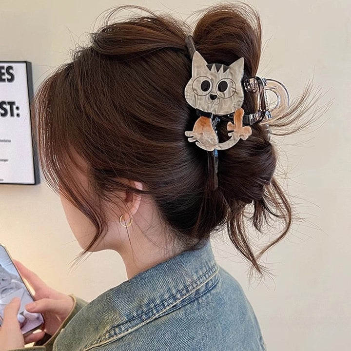 Cute Kitten Puppy Resin Hair Claw New Grab Clip Hair Accessories Wholesale