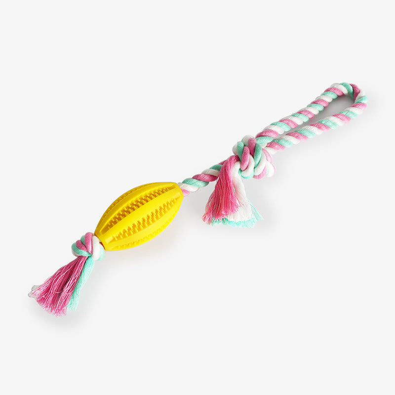 Cleaning Teeth Grinding Leaking Food Ball Cotton Pet Chew Toy