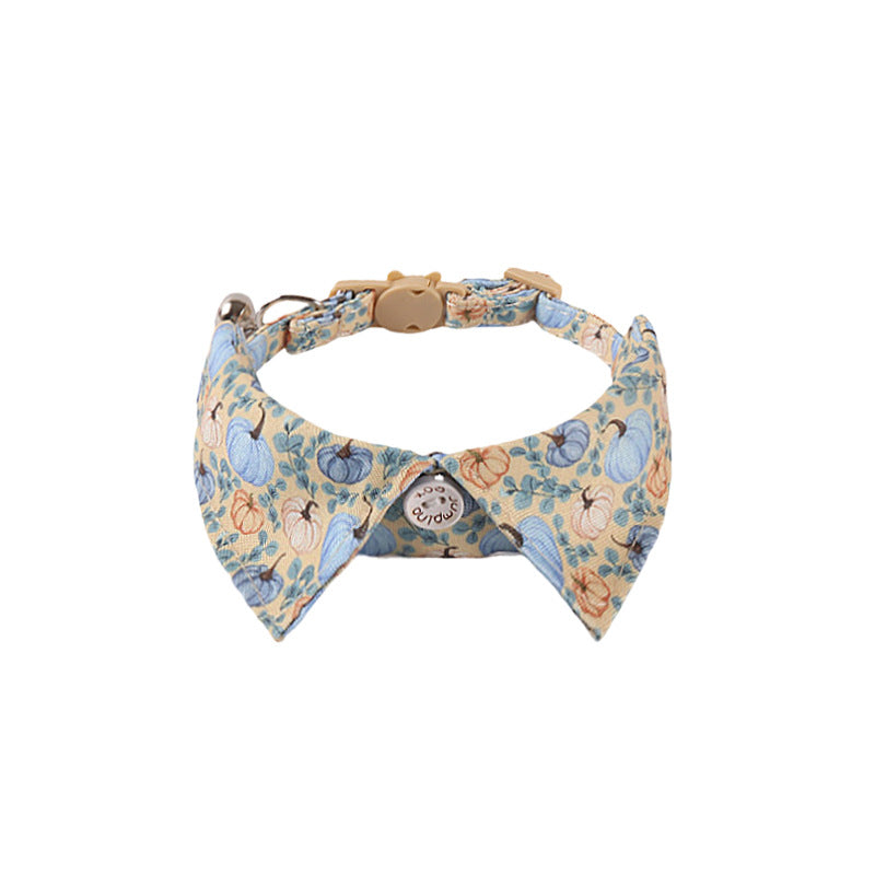 Halloween Christmas Holiday Fake Collar Belt Buckle Pet Cat Collar
