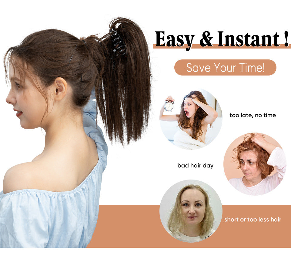 High Temperature Silk Beard Wigs Claw Ponytail Hair Extensions Wholesale