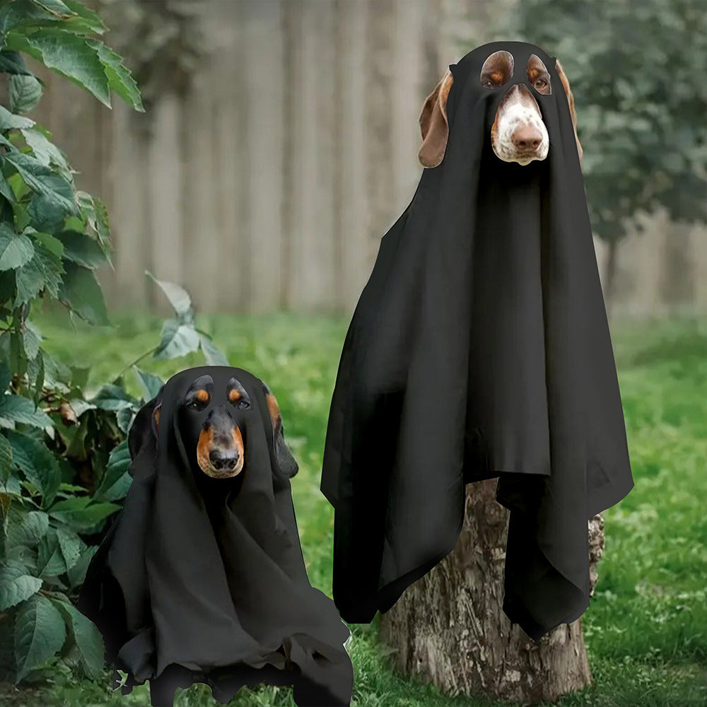 Halloween Party Ghost Costume Props Pet Clothing Cape Apparel