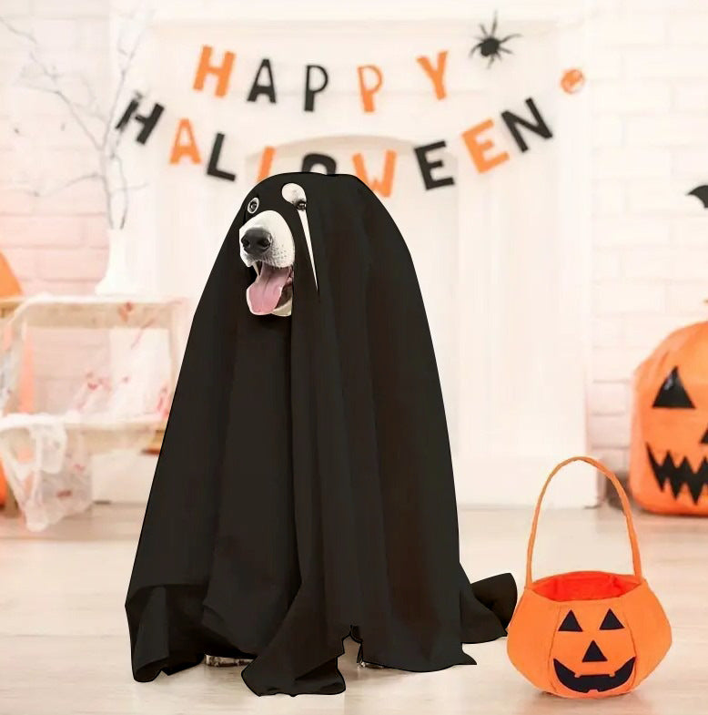 Halloween Party Ghost Costume Props Pet Clothing Cape Apparel