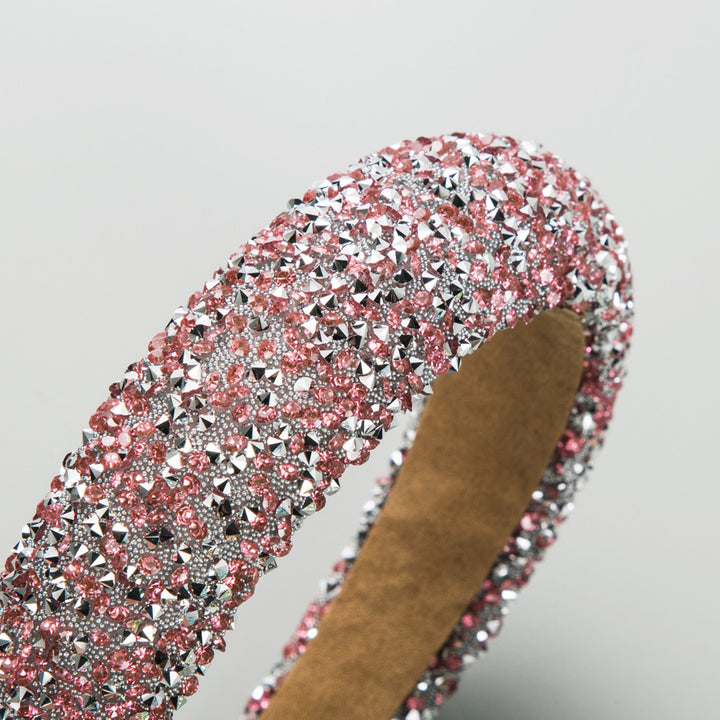Handmade Inlaid Rhinestone Gravel Sponge Headband Hair Accessories Wholesale
