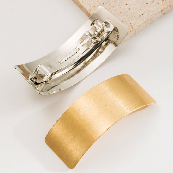 Arc Tile Shaped Alloy Gold Silver Spring Hair Clip Hair Accessories Wholesale