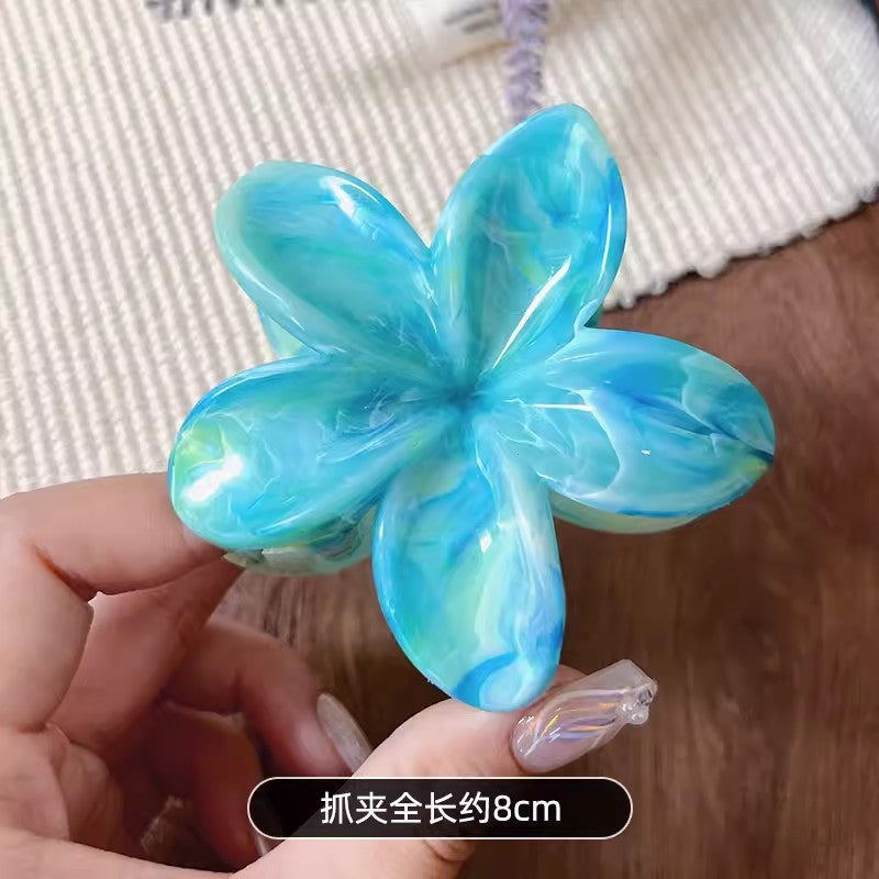 Smudge Resin Flower Updo Grab Clip Hair Claw Hair Accessories Wholesale