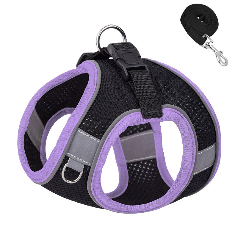 Breathable Mesh Series Reflective Vest Pet Dog Harness Leash Set