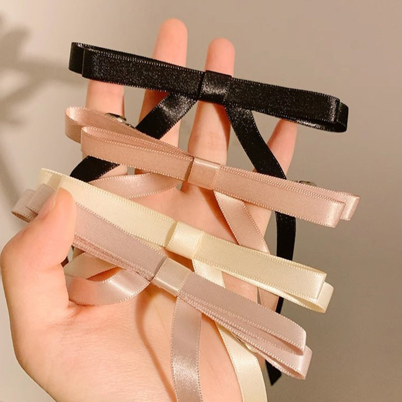 Cute Pink Bow Streamer Spring Hair Clip Hair Accessories Wholesale