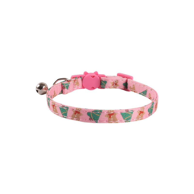 Halloween Christmas Holiday Fake Collar Belt Buckle Pet Cat Collar