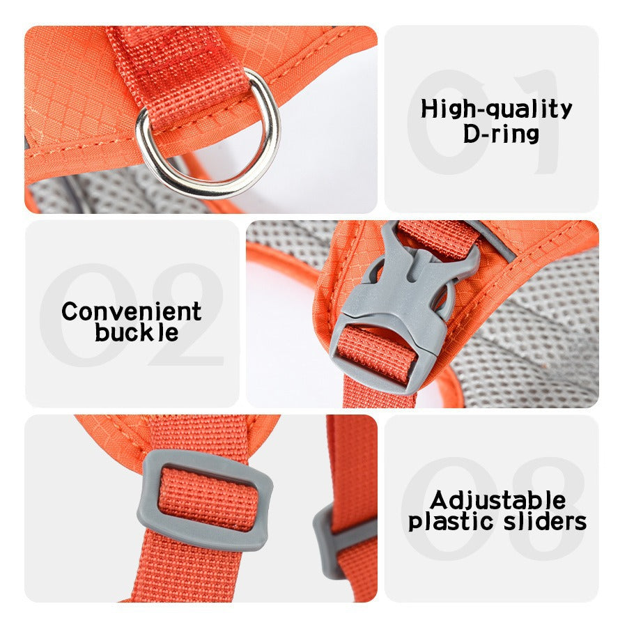 Close Control Handle Reflective Rushing-out-proof Pet Harness