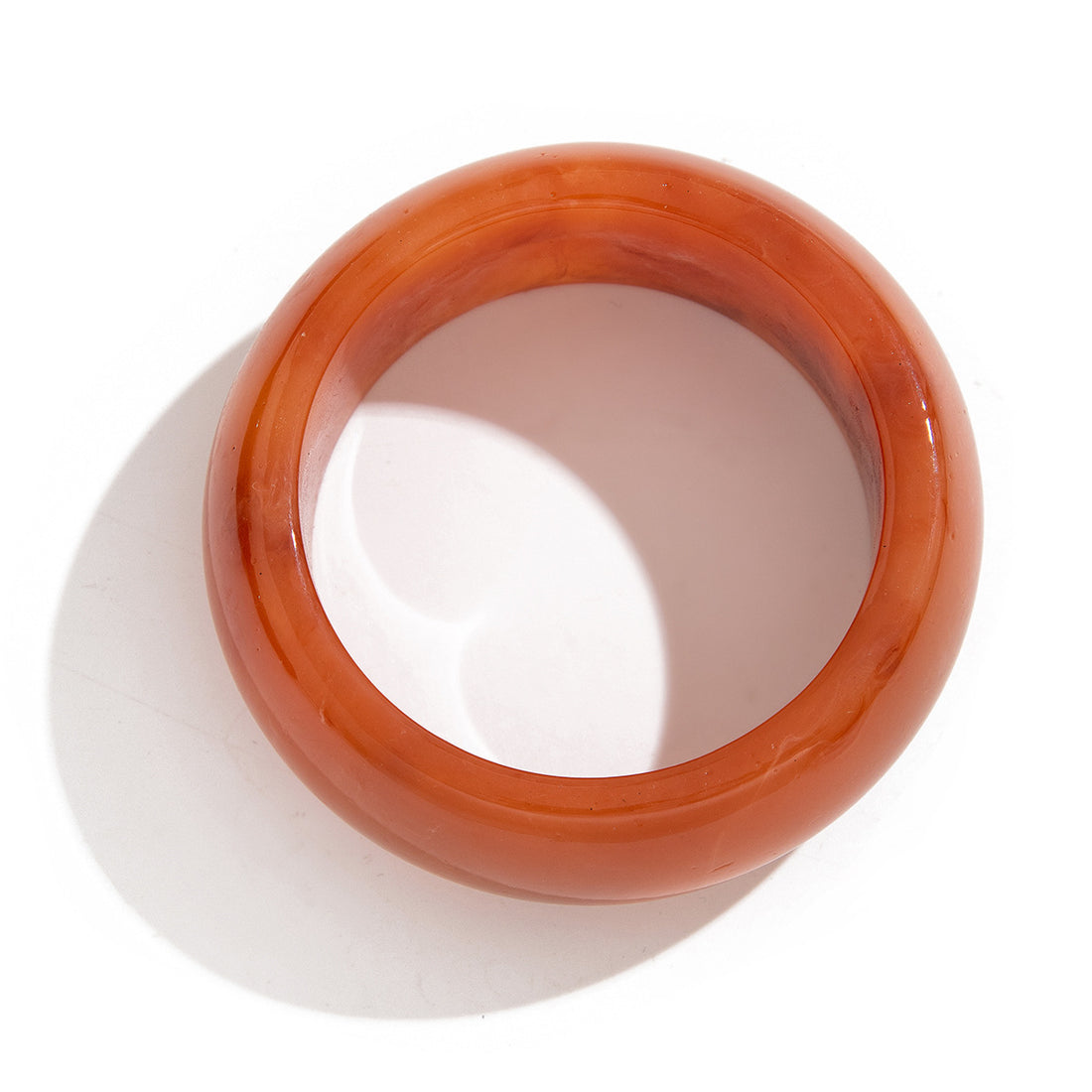 Translucent Glossy Acrylic Thick Round Bangle Bracelet Jewelry