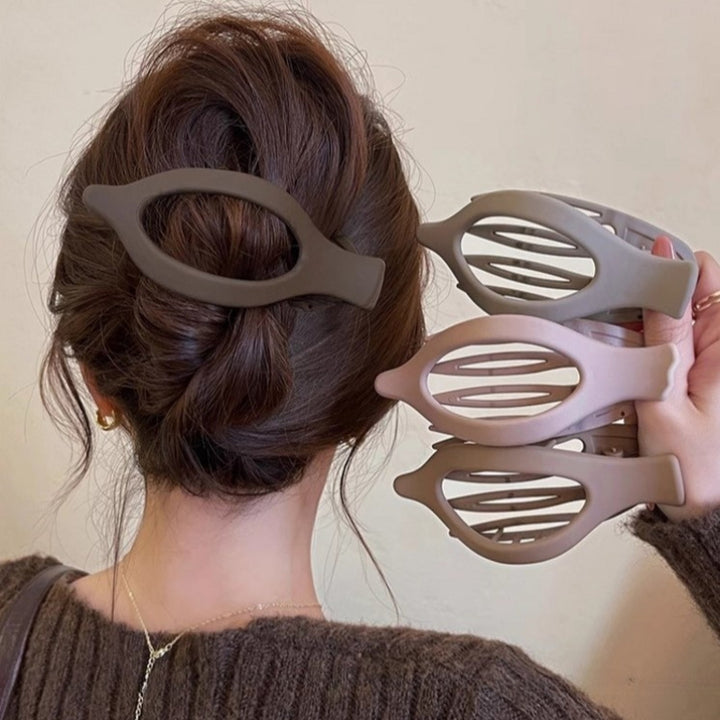 Brown Resin Oval Duckbill Clip Updo Hair Clip Hair Accessories Wholesale