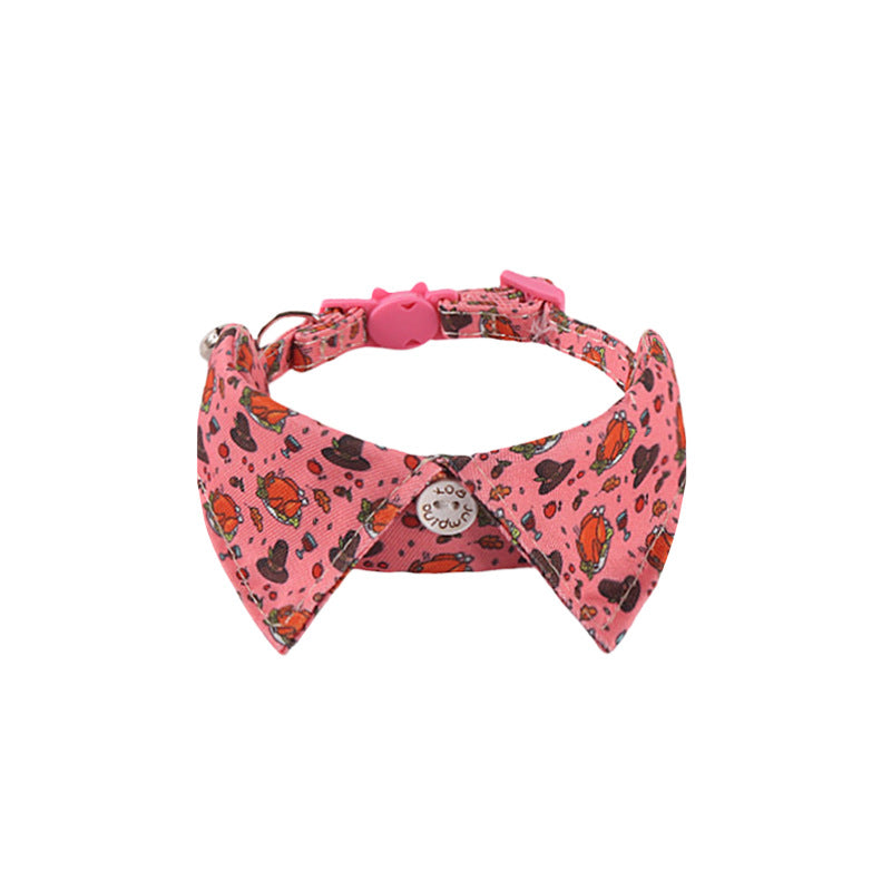 Halloween Christmas Holiday Fake Collar Belt Buckle Pet Cat Collar