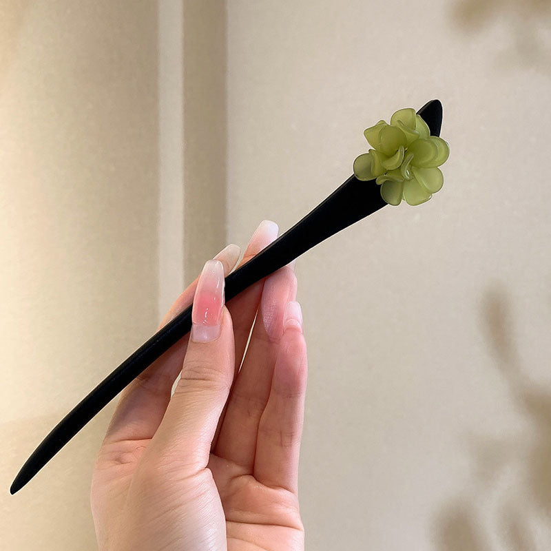 Retro Resin Flower Chinese Updo Wood Hairpin Hair Accessories Wholesale