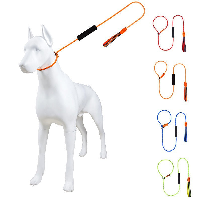 Diving Fabric Handle Reflective No-Pull Pet Training P-type Leash