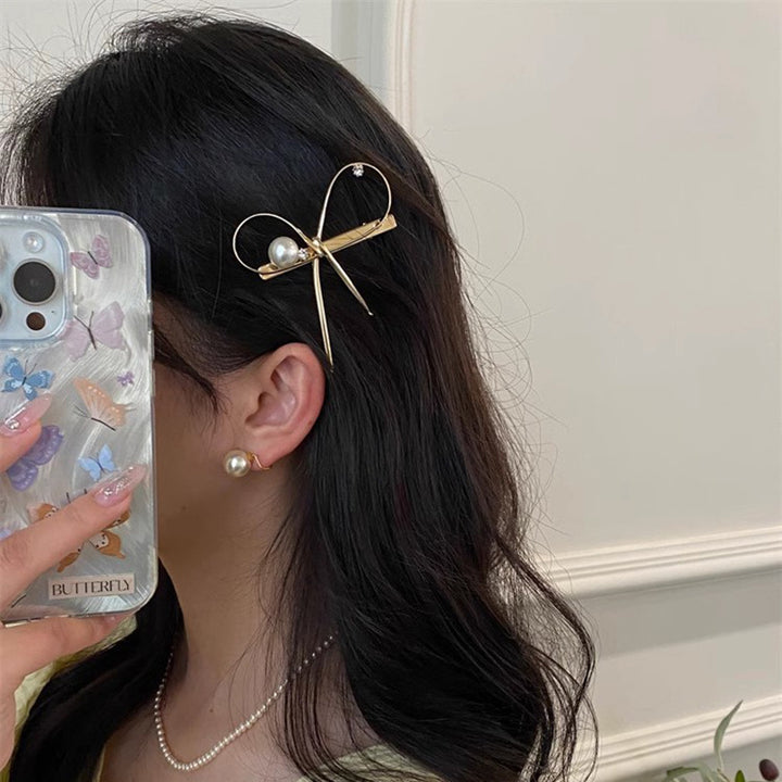 Alloy Wire Wrapped Bow-knot Duckbill Hair Clip Hair Accessories Wholesale