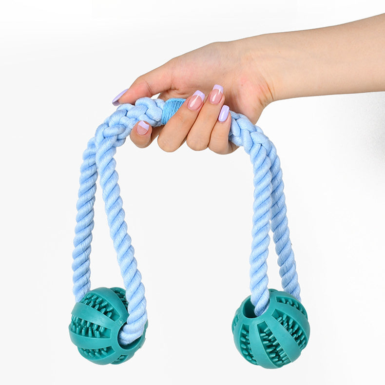 Cleaning Teeth Leaking Food Round Ball Cotton Pet Chew Toy