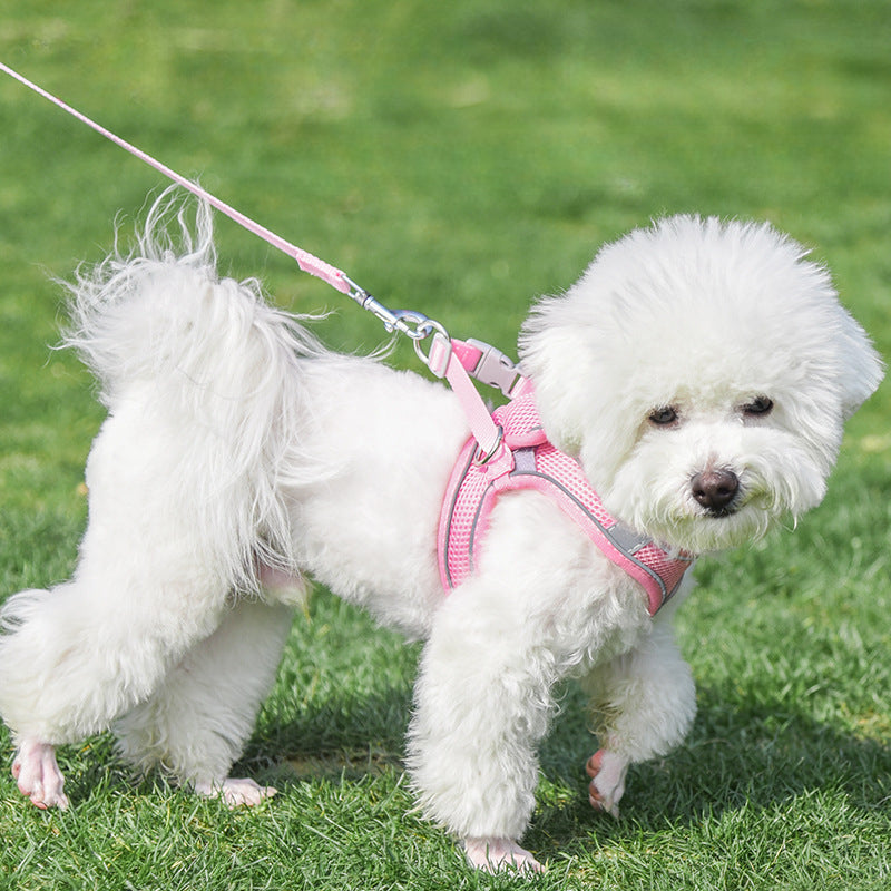 Breathable Mesh Series Reflective Vest Pet Dog Harness Leash Set