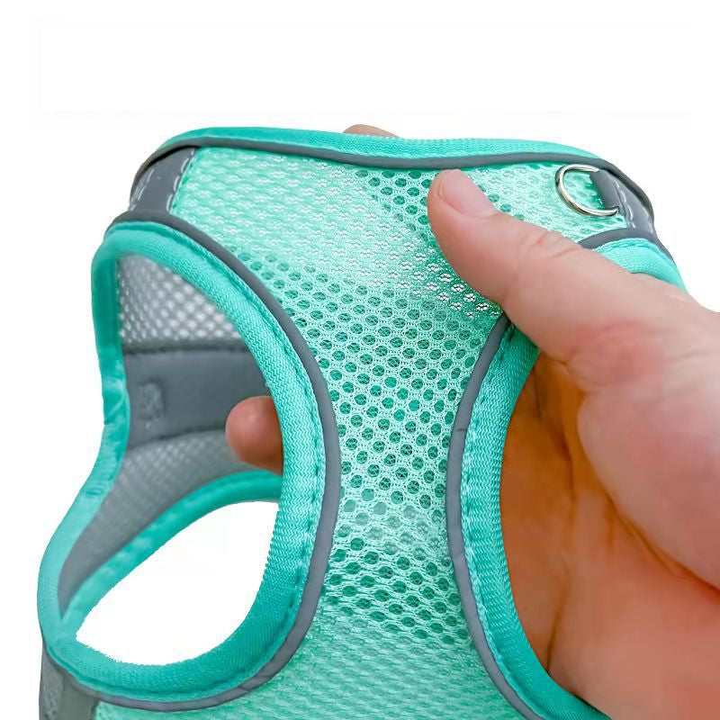 Breathable Mesh Series Reflective Vest Pet Dog Harness Leash Set