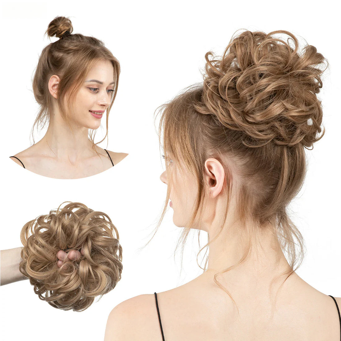 Invisible Fluffy Hair Ball Bun Long Beard Wigs Hair Extensions Wholesale