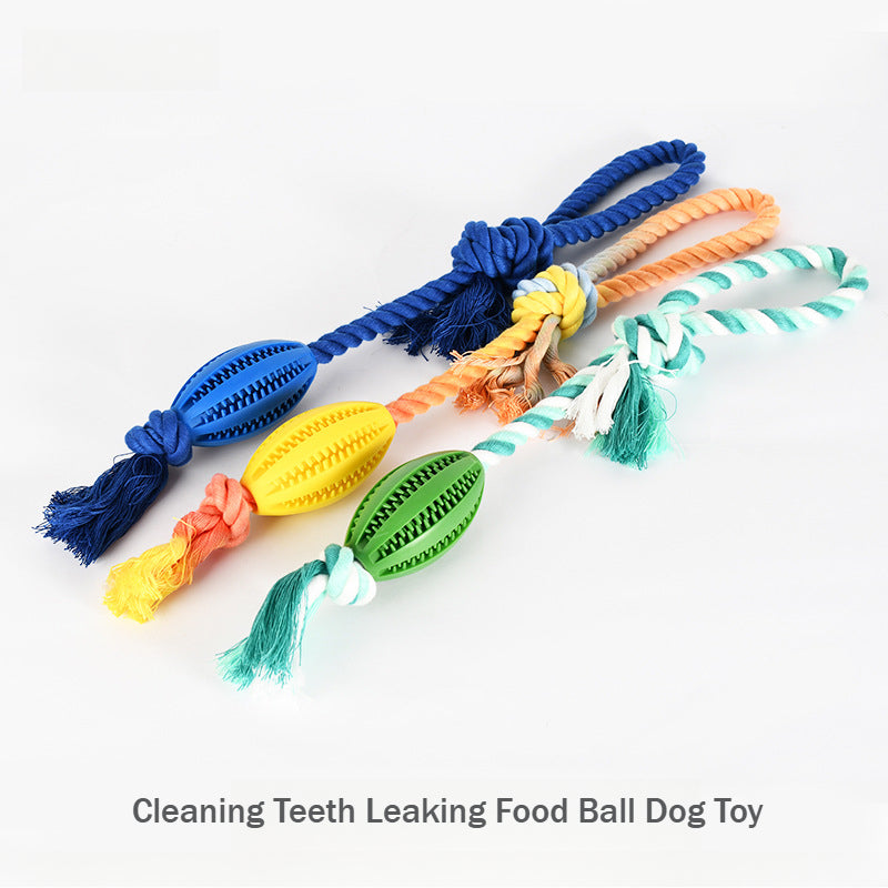 Cleaning Teeth Grinding Leaking Food Ball Cotton Pet Chew Toy