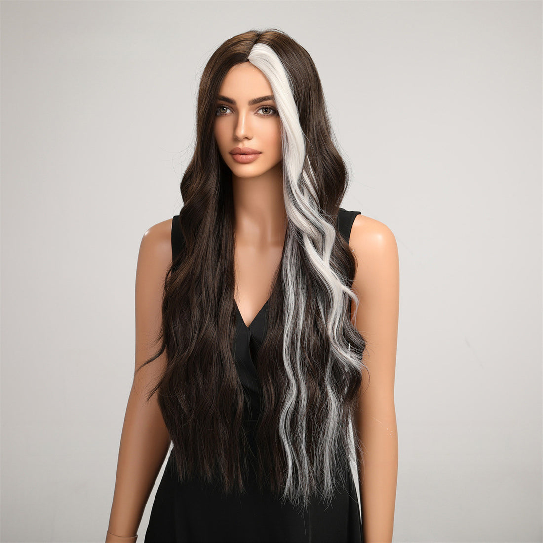 New Highlights Long Curly Hair Fashion Halloween Full Cover Wigs Wholesale