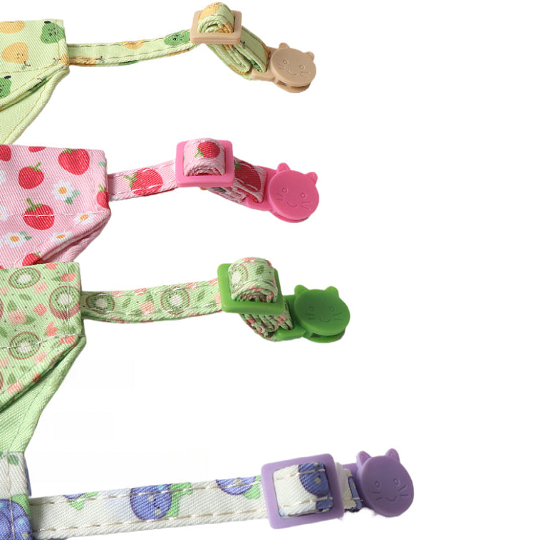 Fruits Pendant Double Side Triangle Towel Saliva Pet Bib Collar
