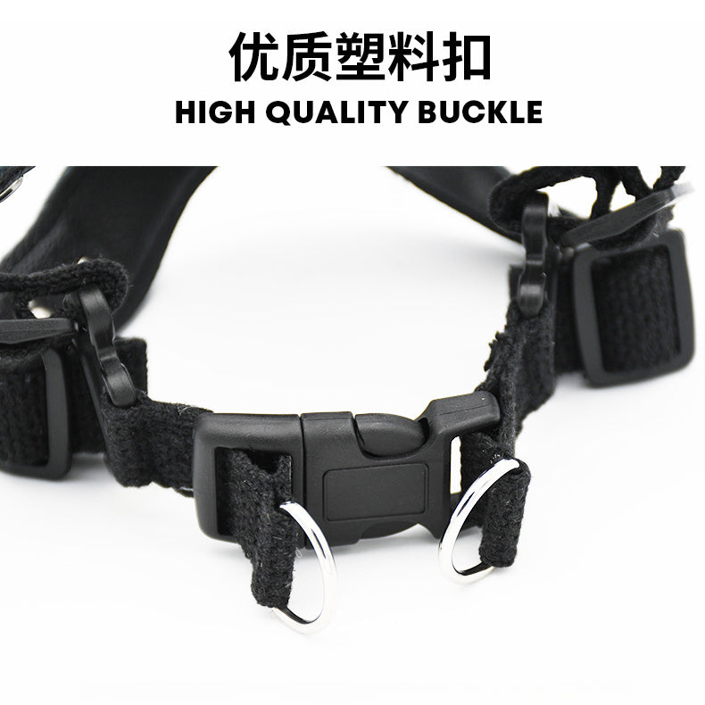 Soft PU Leather Dog Pet Comfortable No Choking Harness Leash Set