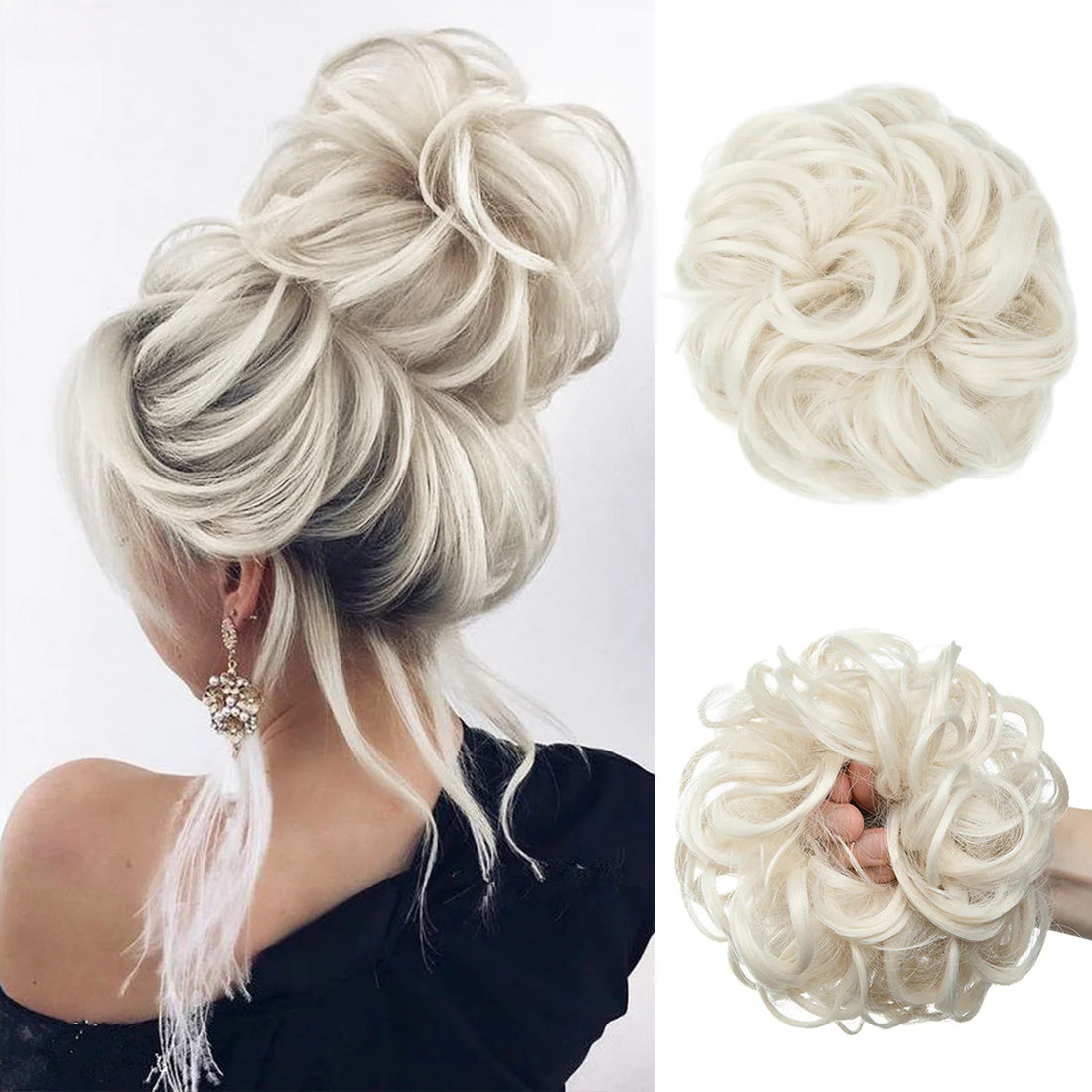 Invisible Fluffy Hair Ball Bun Long Beard Wigs Hair Extensions Wholesale