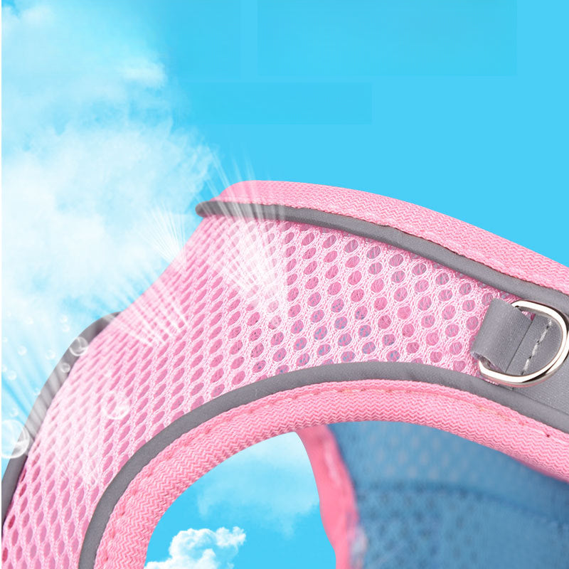 Breathable Mesh Series Reflective Vest Pet Dog Harness Leash Set