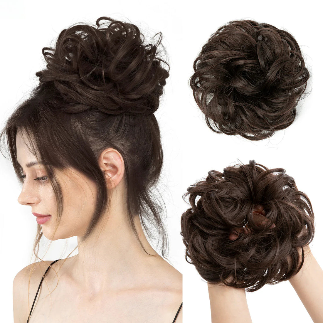 Invisible Fluffy Hair Ball Bun Long Beard Wigs Hair Extensions Wholesale