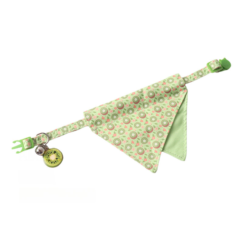Fruits Pendant Double Side Triangle Towel Saliva Pet Bib Collar