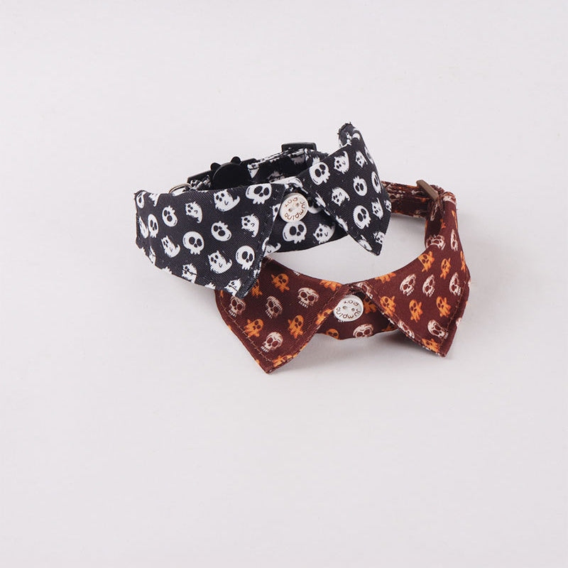 Halloween Christmas Holiday Fake Collar Belt Buckle Pet Cat Collar