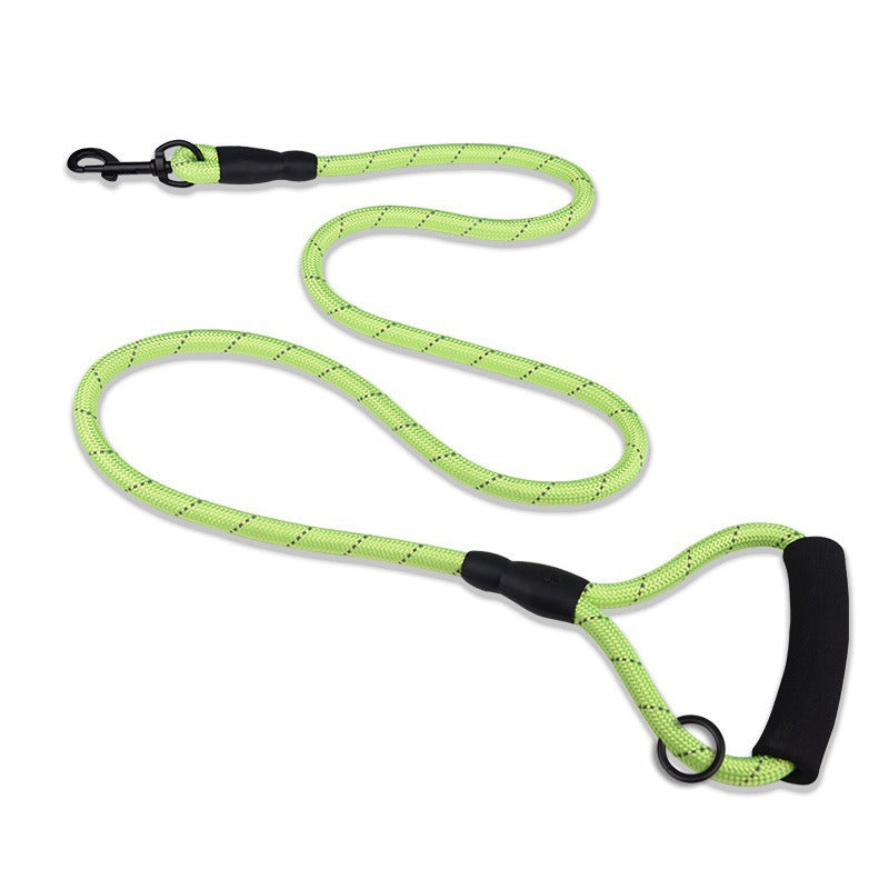 Sponge Handle Reflective Nylon No-Pull Pet Training P-type Leash